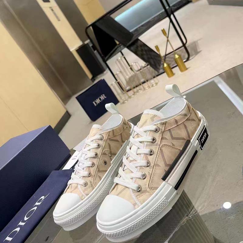 dior unisex b23 low top sneaker natural cd Di*m*nd canvas