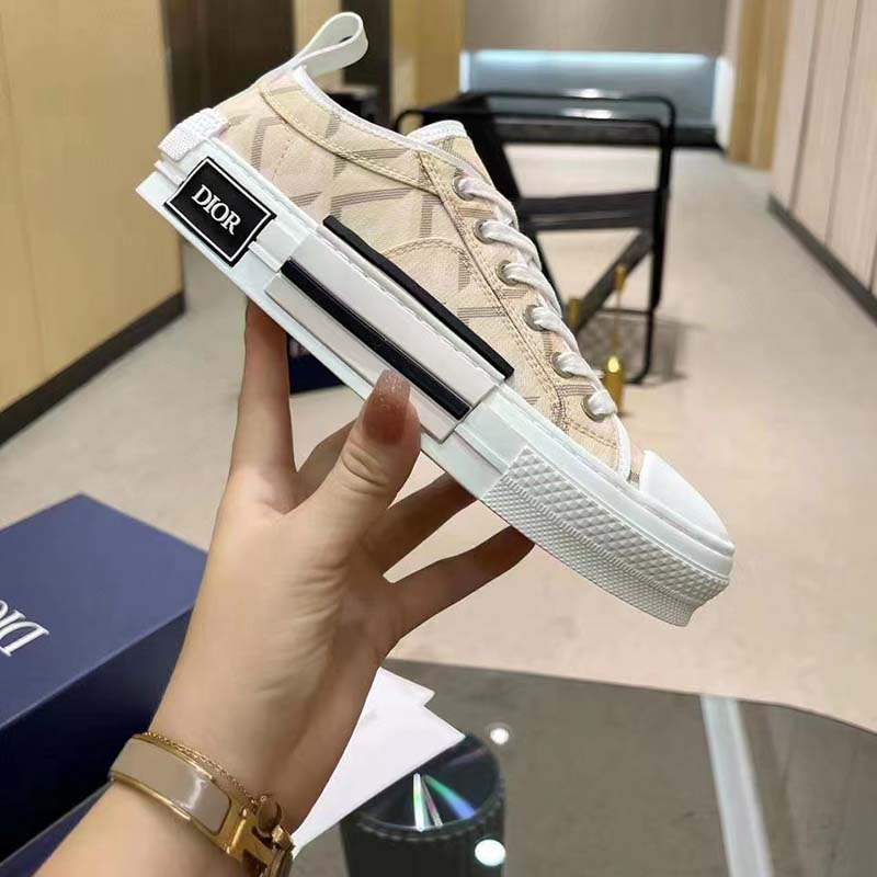 dior unisex b23 low top sneaker natural cd Di*m*nd canvas
