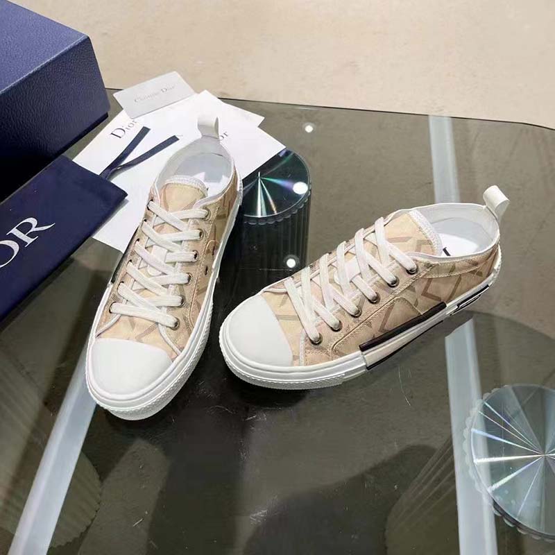 dior unisex b23 low top sneaker natural cd Di*m*nd canvas