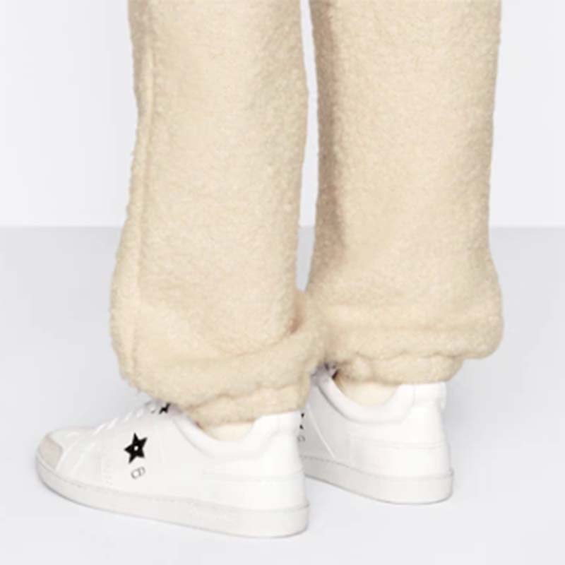 Dior Unisex Dior Star Sneaker White Calfskin Suede ‘CD’ Signature Black Star