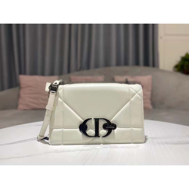 Dior Women CD 30 Montaigne Chain Bag Handle Latte Maxicannage Lambskin