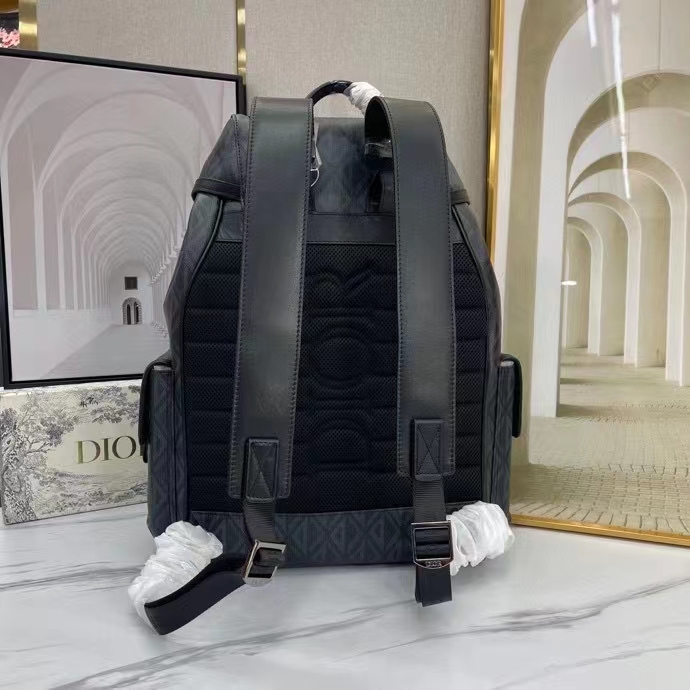 dior unisex cd hit the road backpack black cd Di*m*nd canvas