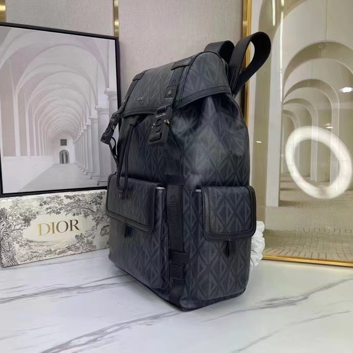 dior unisex cd hit the road backpack black cd Di*m*nd canvas