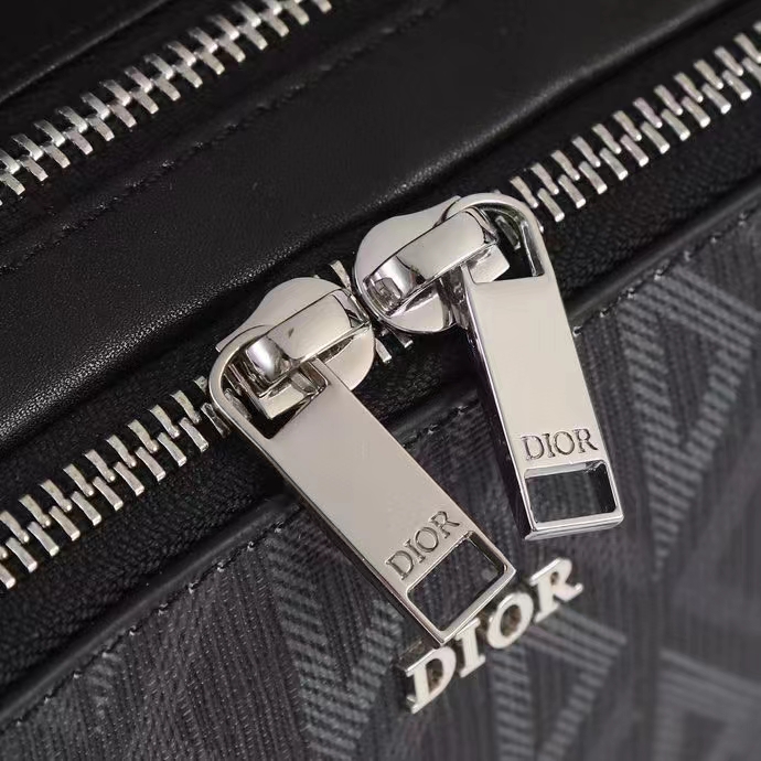 dior unisex cd messenger pouch black cd Di*m*nd canvas