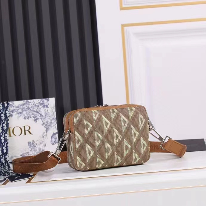 dior unisex cd messenger pouch natural cd Di*m*nd canvas