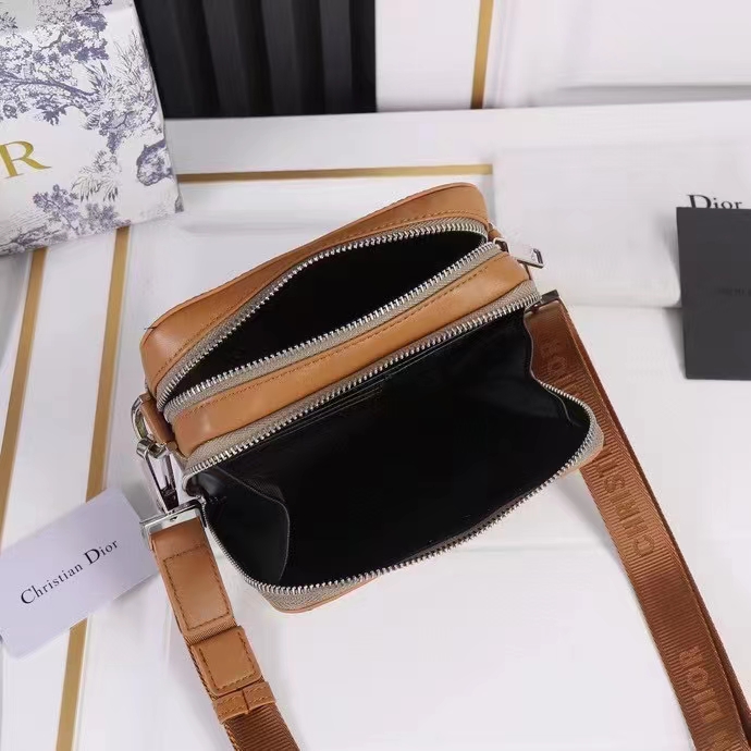 dior unisex cd messenger pouch natural cd Di*m*nd canvas