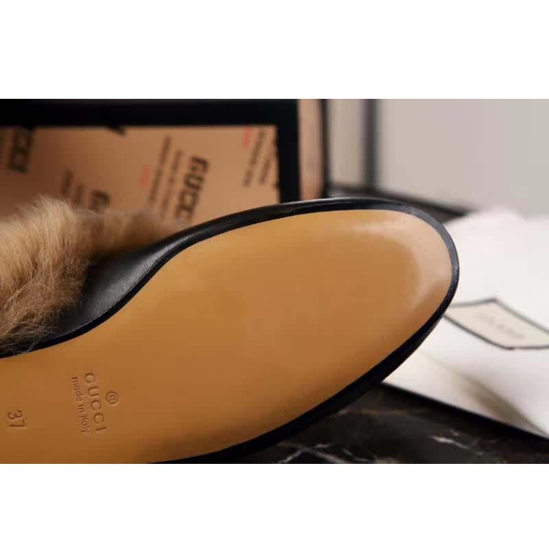 G*u*i gg 2015 re-edition women’s princetown black metal-free tanned leather flat