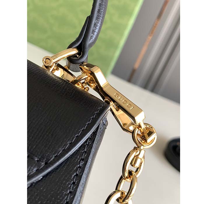 G*u*i gg women horsebit 1955 mini bag top handle black leather