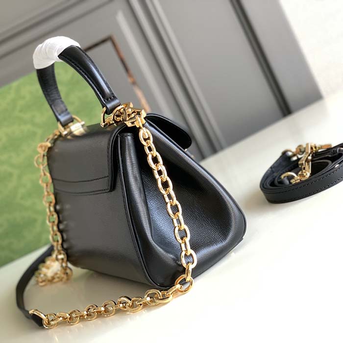 G*u*i gg women horsebit 1955 mini bag top handle black leather