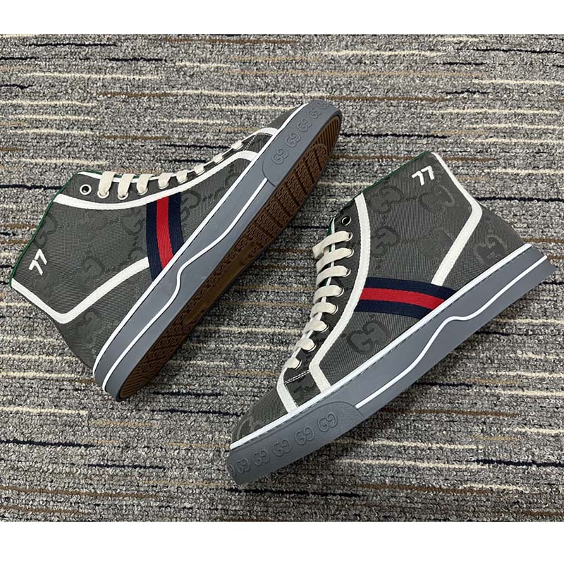 G*u*i men off the grid high top G*u*i tennis 1977 rubber sole flat 2 cm heel