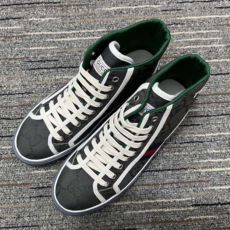 G*u*i men off the grid high top G*u*i tennis 1977 rubber sole flat 2 cm heel