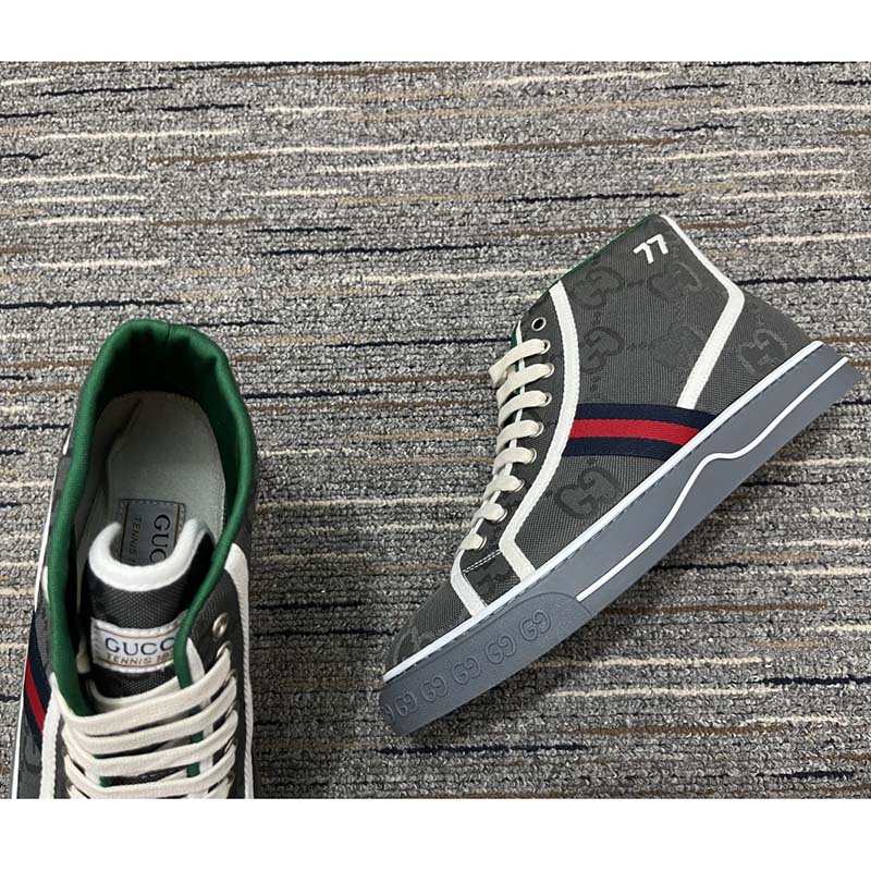 G*u*i men off the grid high top G*u*i tennis 1977 rubber sole flat 2 cm heel