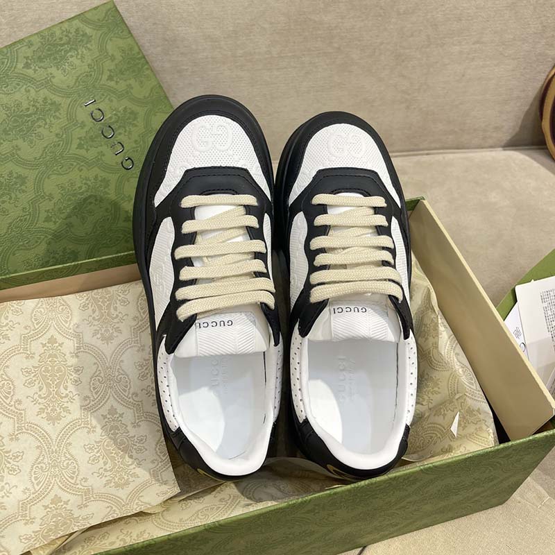 G*u*i unisex ace gg embossed sneaker interlocking g print rubber mid 5.6 cm heel