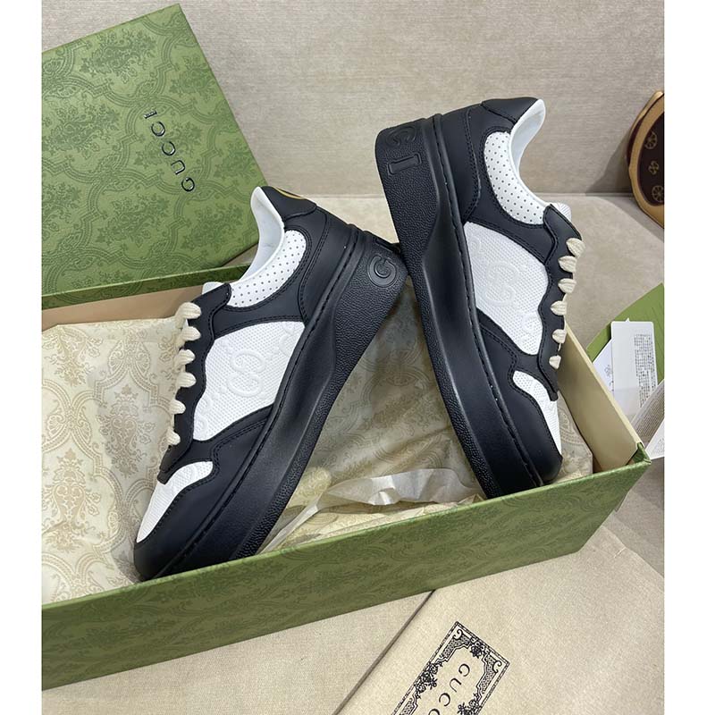 G*u*i unisex ace gg embossed sneaker interlocking g print rubber mid 5.6 cm heel