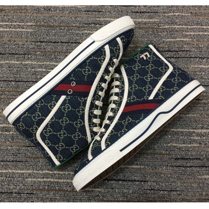 G*u*i unisex G*u*i tennis 1977 sneaker navy rubber sole flat 2 cm heel
