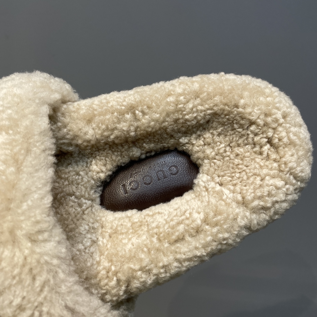G*u*i unisex the north face x G*u*i slide beige merino wool rubber sole flat