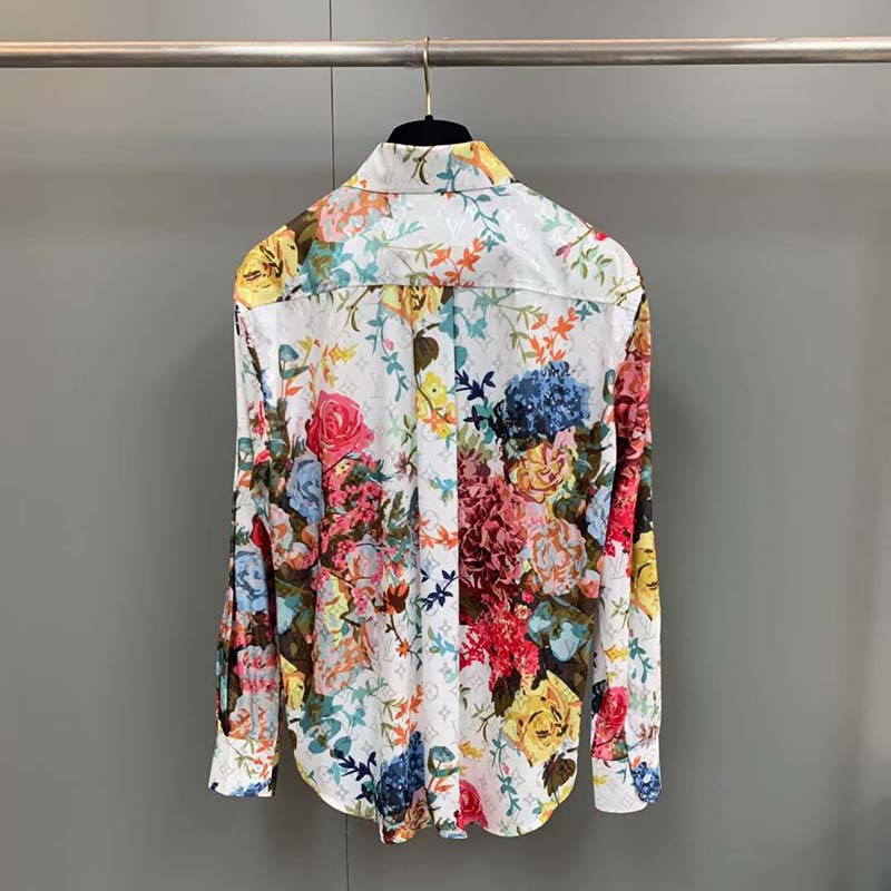 Louis Vuitton LV Women Classic Shirt Flowers Tapestry Cotton Silk Multicolor Regular Fit