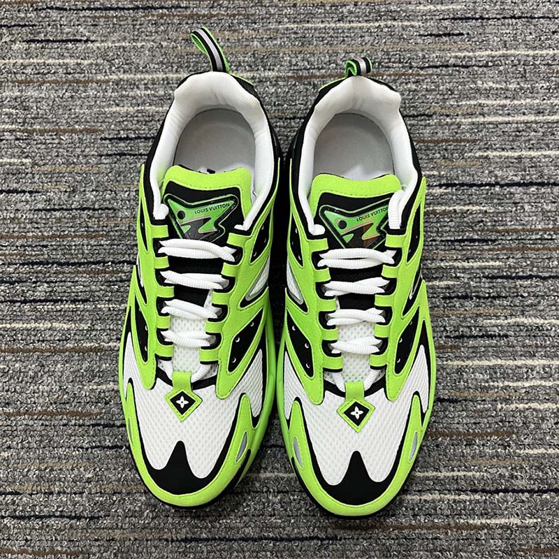 Louis Vuitton Unisex LV Runner Tatic Sneaker Green Mix Materials Rubber Outsole