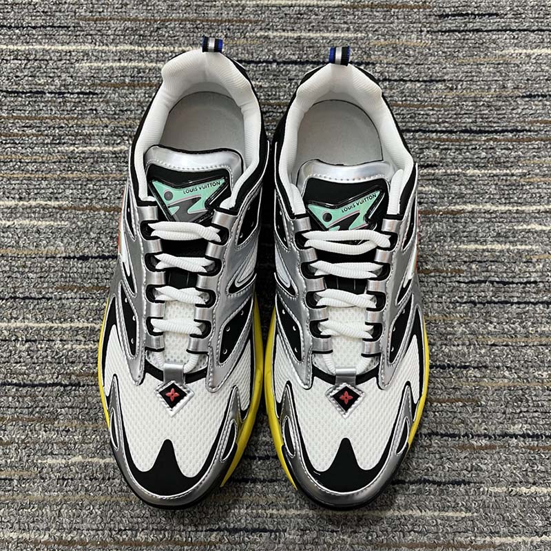 Louis Vuitton Unisex LV Runner Tatic Sneaker Silver Mix Materials Rubber Outsole