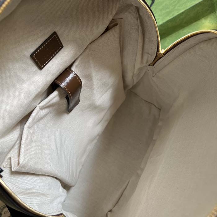 G*u*i unisex backpack interlocking g beige ebony gg supreme canvas