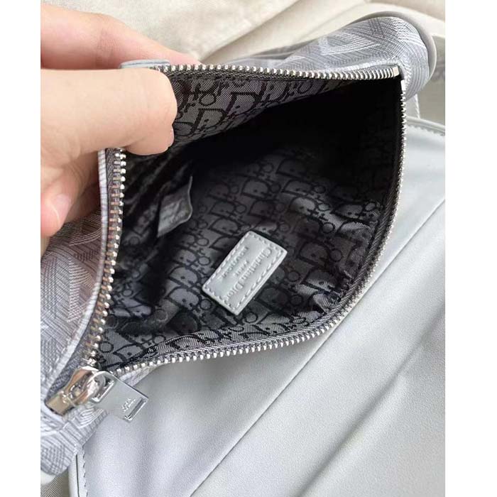 dior unisex cd saddle bag dior gray cd Di*m*nd canvas smooth calfskin