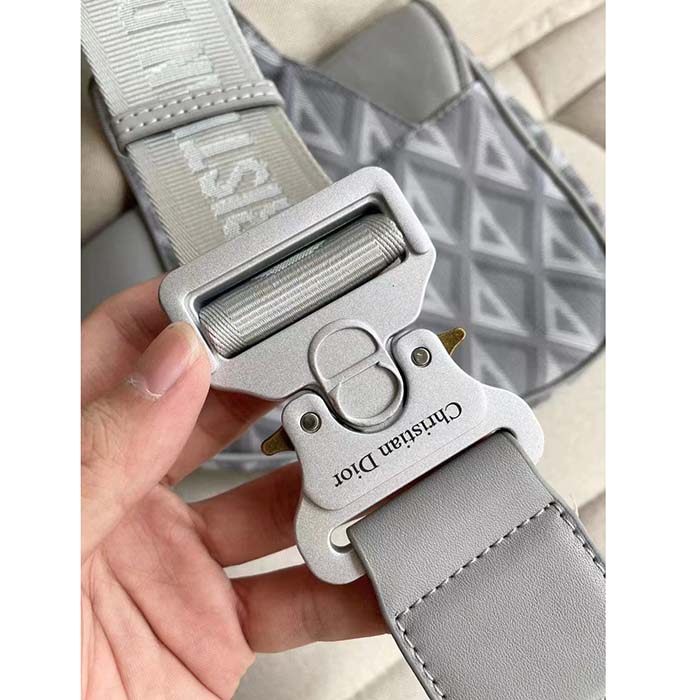 dior unisex cd saddle bag dior gray cd Di*m*nd canvas smooth calfskin