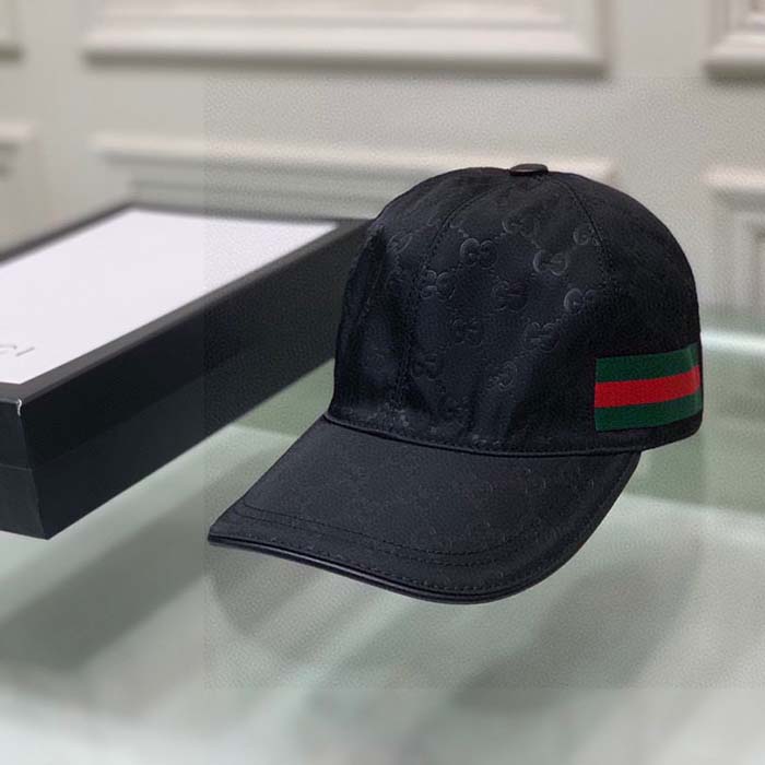 G*u*i unisex original gg canvas baseball hat web green red web