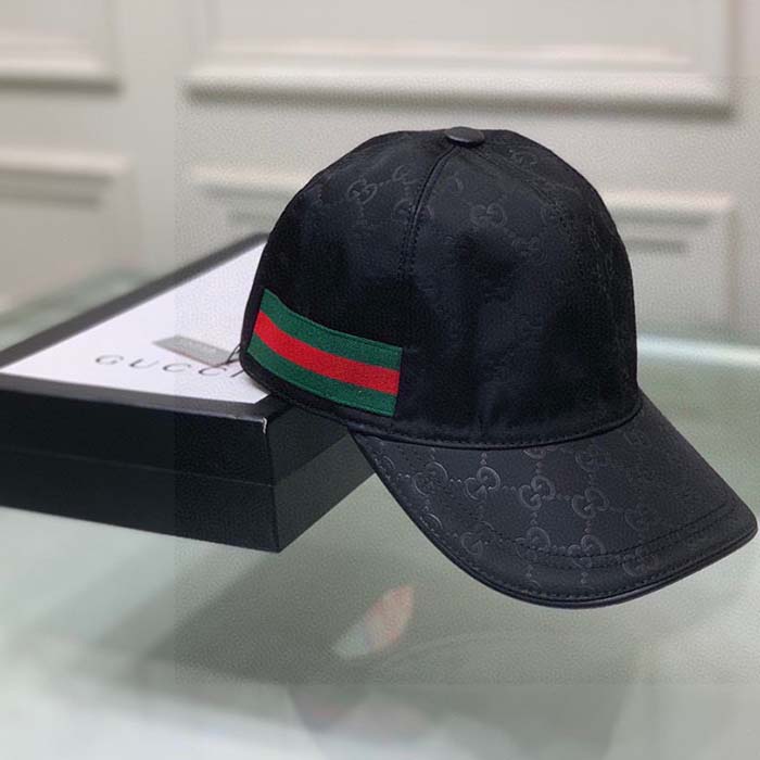 G*u*i unisex original gg canvas baseball hat web green red web