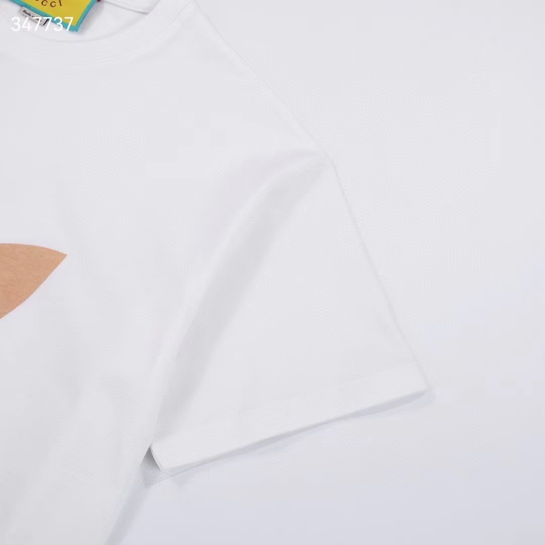 G*u*i men gg adidas x G*u*i cotton jersey ivory trefoil print crewneck short sleeves