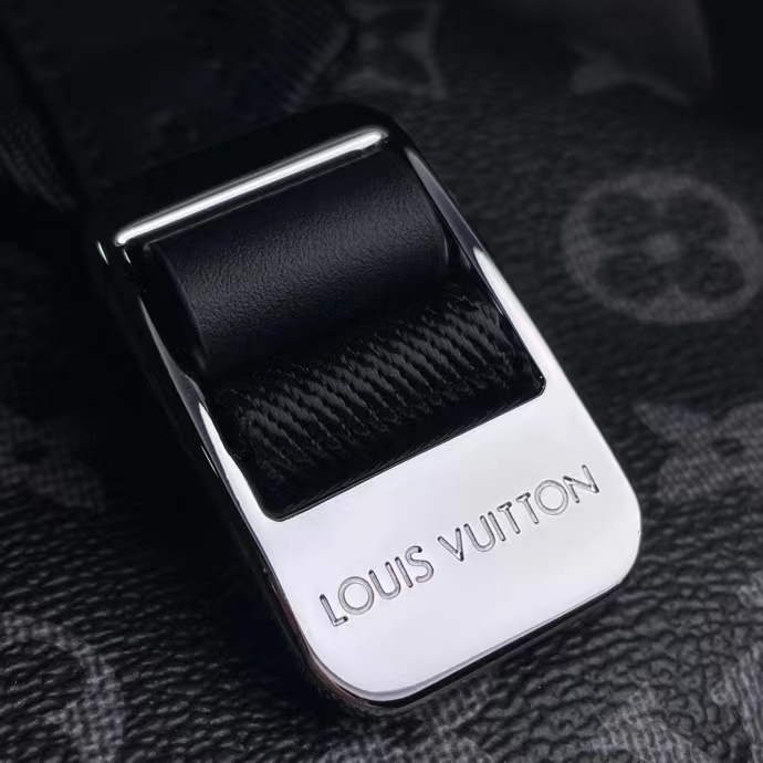 Louis Vuitton LV Unisex Discovery Backpack Sunrise Monogram Eclipse Coated Canvas Cowhide Leather