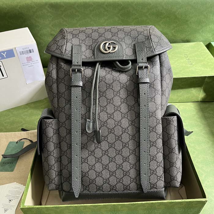 G*u*i unisex ophidia gg medium backpack grey black gg supreme canvas