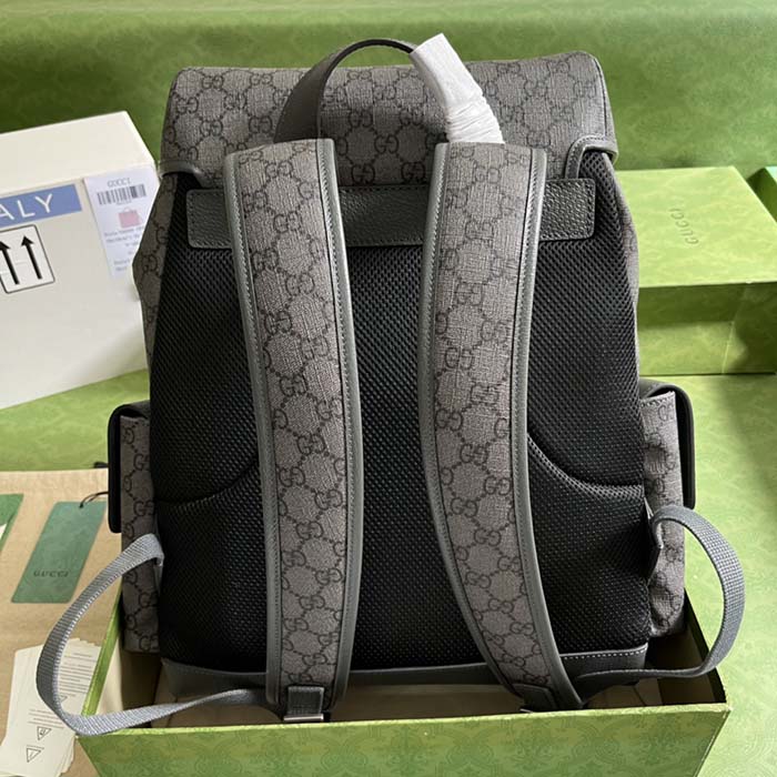G*u*i unisex ophidia gg medium backpack grey black gg supreme canvas