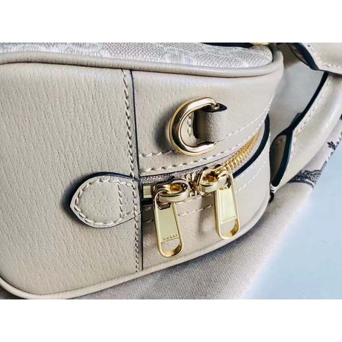 G*u*i gg women ophidia mini gg top handle bag white supreme canvas
