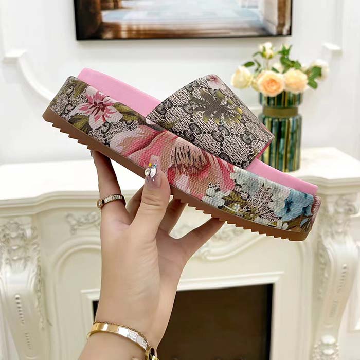G*u*i unisex online exclusive flora sandal multicolor gg supreme flora print canvas