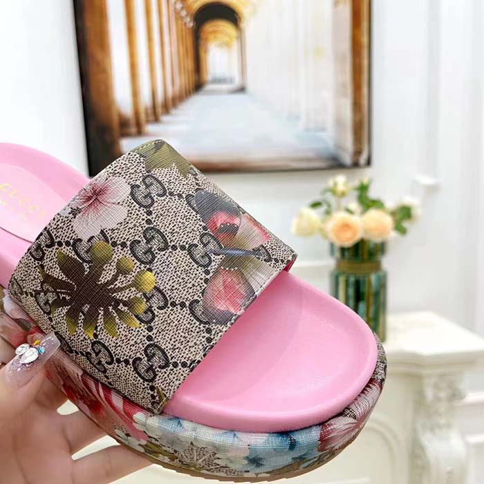 G*u*i unisex online exclusive flora sandal multicolor gg supreme flora print canvas
