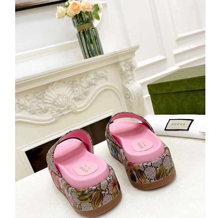 G*u*i unisex online exclusive flora sandal multicolor gg supreme flora print canvas