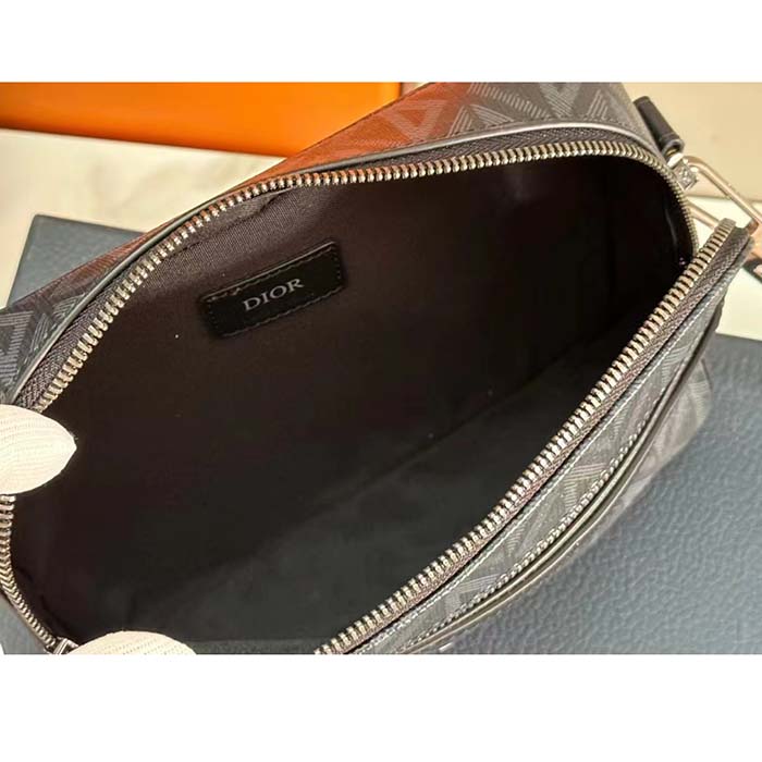 dior unisex cd safari bag with strap black cd Di*m*nd canvas