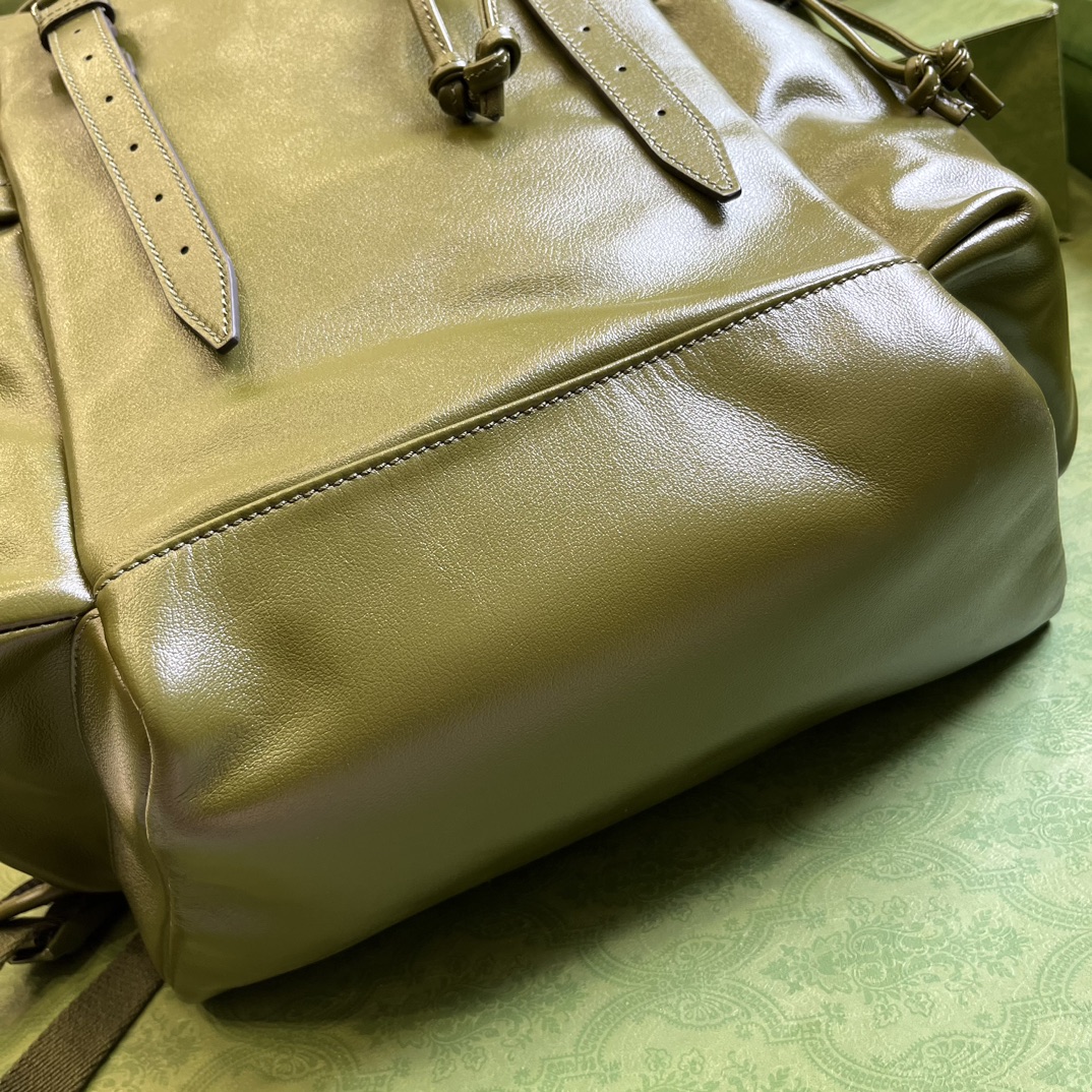 G*u*i unisex gg backpack tonal double g original gg canvas forest green leather