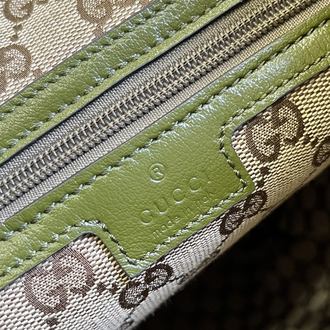 G*u*i unisex gg backpack tonal double g original gg canvas forest green leather