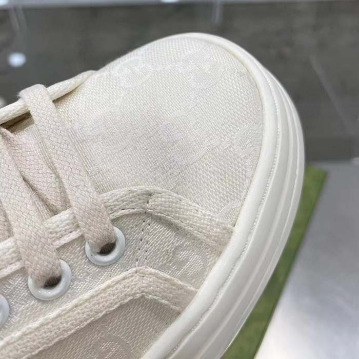 G*u*i unisex gg sneaker white original gg canvas flat interlocking g 5 cm heel