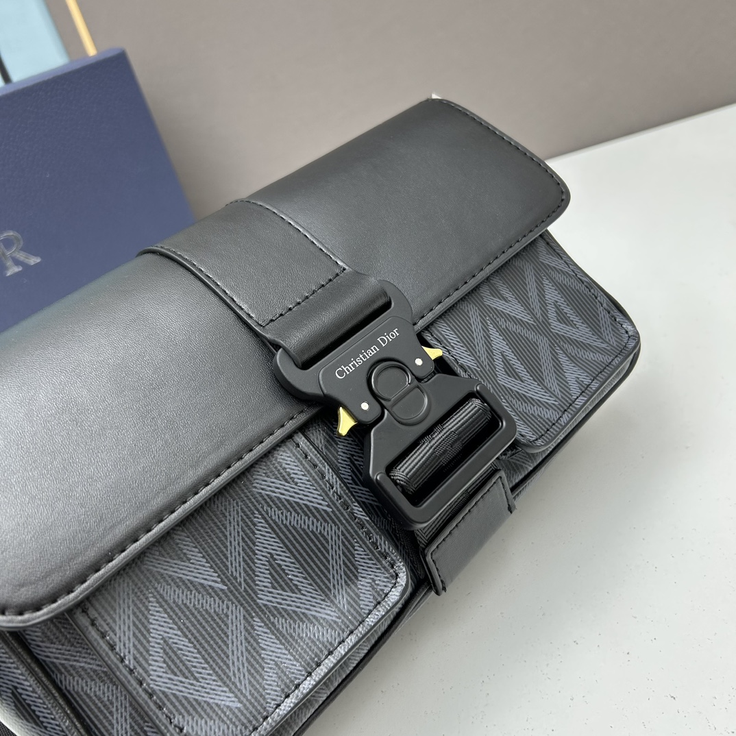 dior unisex hit the road bag strap black cd Di*m*nd canvas smooth calfskin