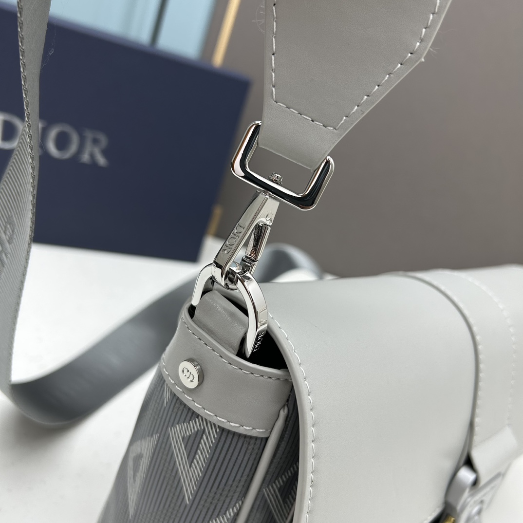 dior unisex hit the road bag strap gray cd Di*m*nd canvas smooth calfskin
