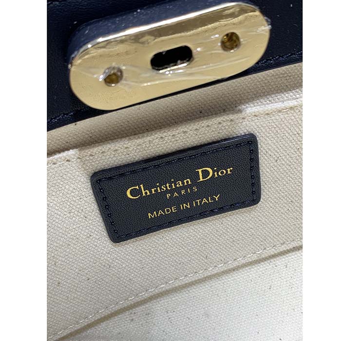 Dior Women CD Medium Dior Key Bag Blue Dior Oblique Jacquard