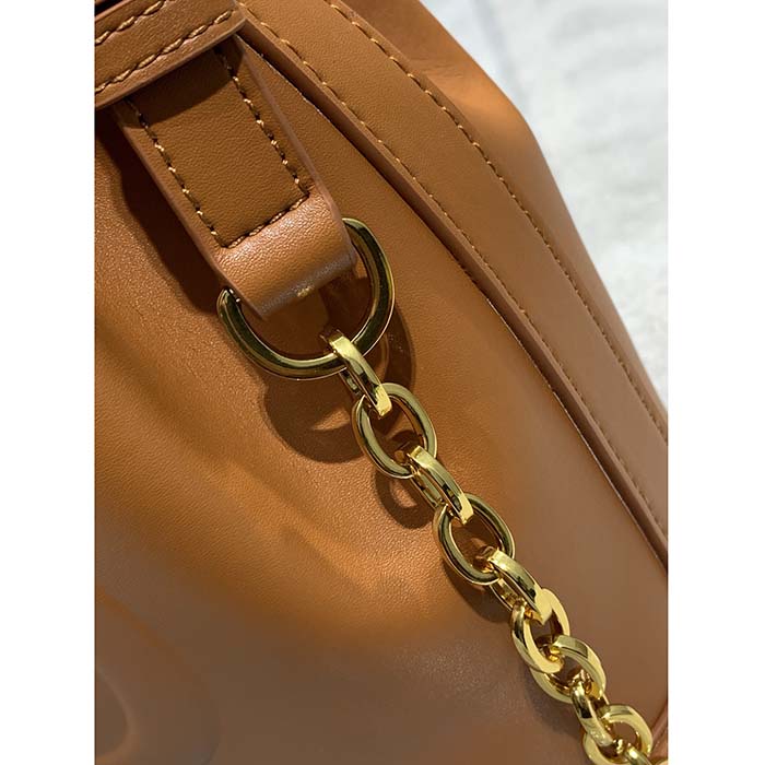 Dior Women CD Medium C’est Dior Bag Golden Saddle CD-Embossed Calfskin