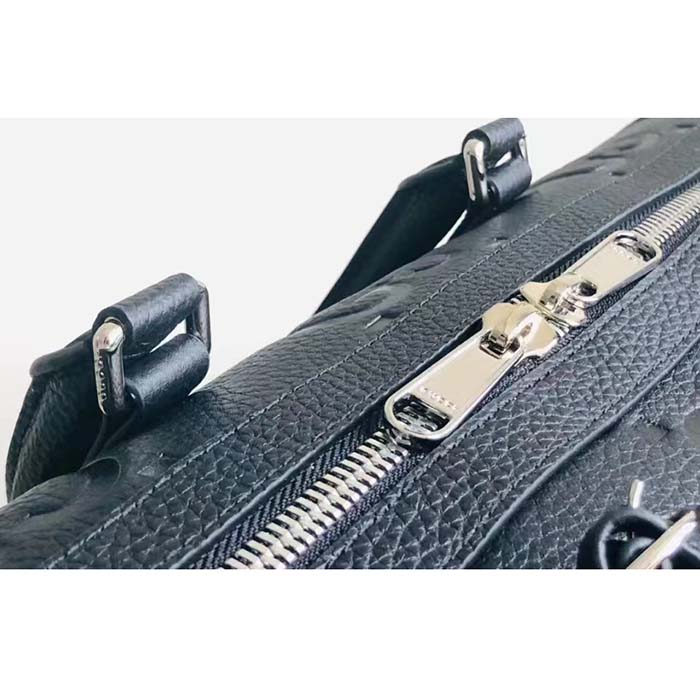G*u*i gg unisex jumbo gg small duffle bag black leather zip closure
