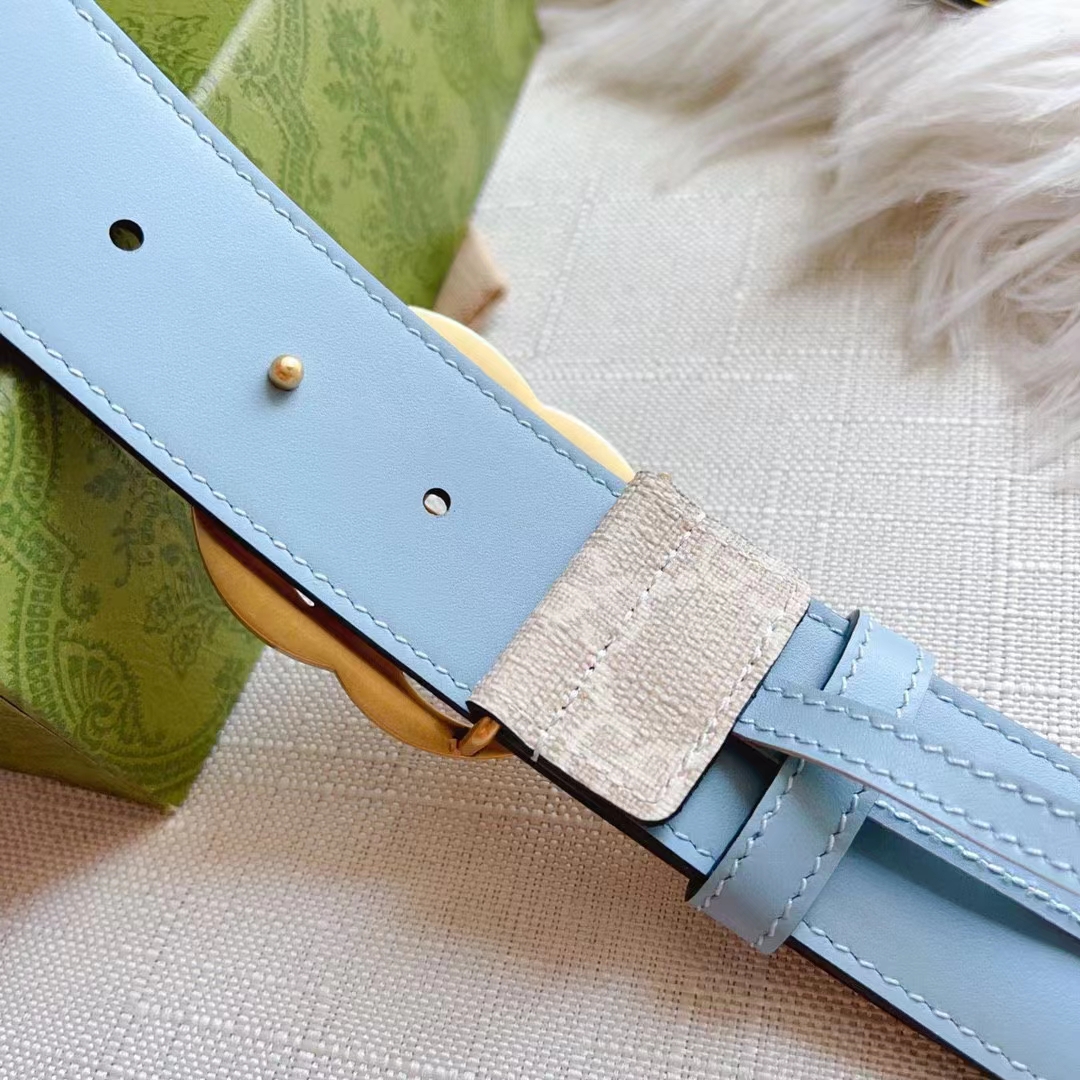 G*u*i gg unisex marmont wide archival belt beige white gg supreme canvas