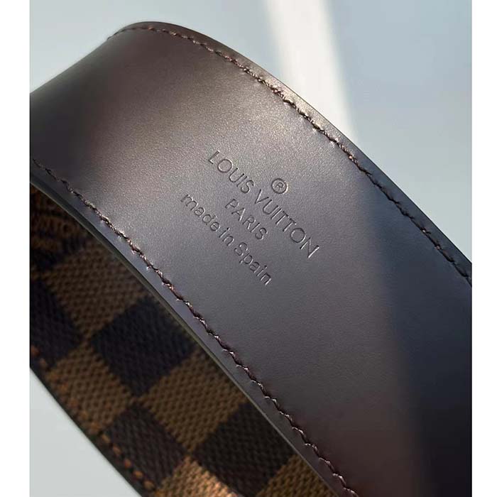 Louis Vuitton Unisex LV Initiales 40mm Reversible Belt Brown Damier Ebene Canvas
