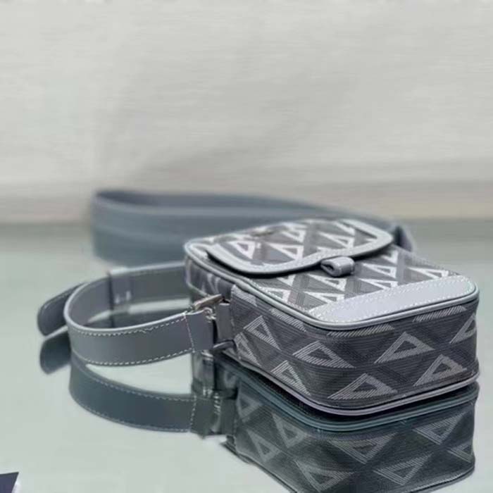 dior unisex hit the road vertical pouch dior gray cd Di*m*nd canvas