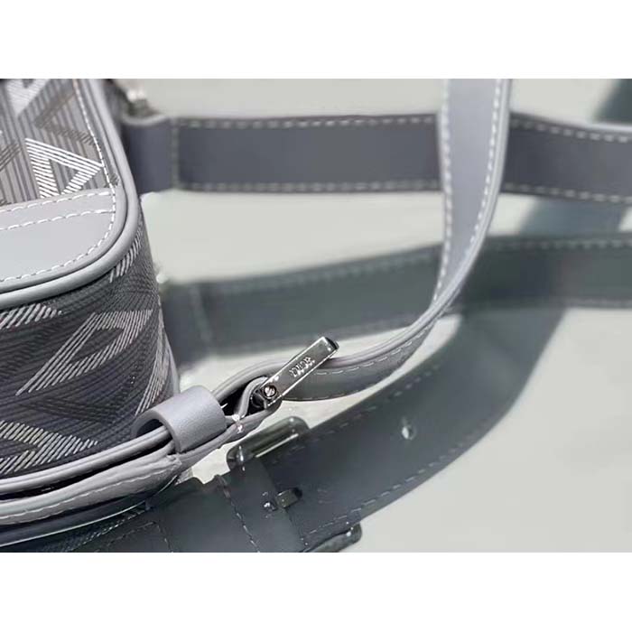 dior unisex hit the road vertical pouch dior gray cd Di*m*nd canvas