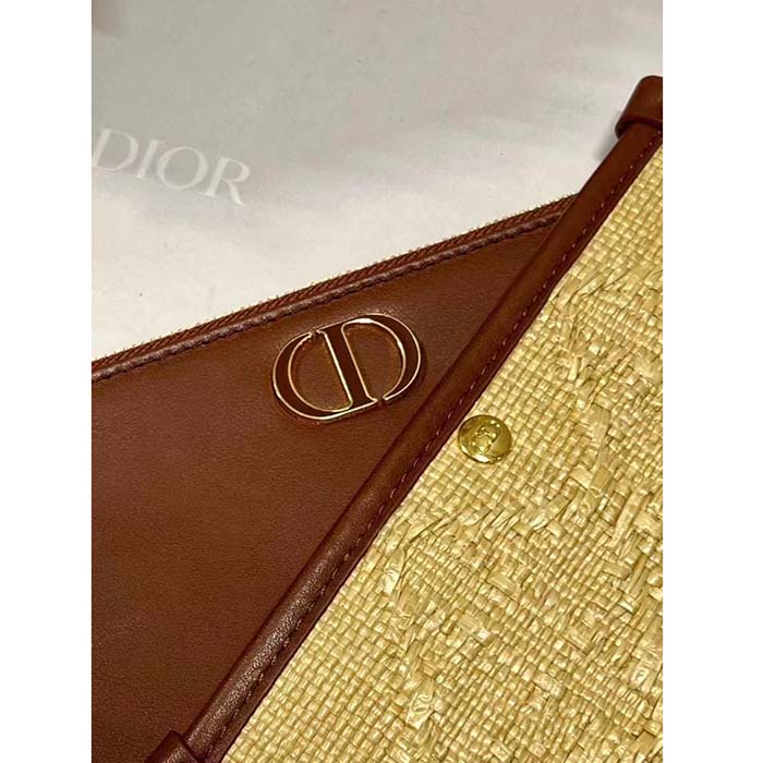 Dior Women CD 30 Montaigne Hobo Avenue Mini Bag Natural Cannage Raffia
